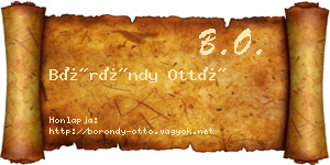 Böröndy Ottó névjegykártya